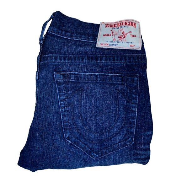 TRUE Religion Jeans Size 36 SKINNY Blue - Picture 1 of 5